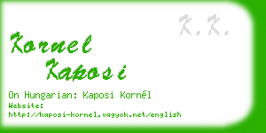 kornel kaposi business card