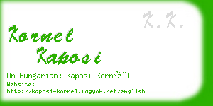 kornel kaposi business card